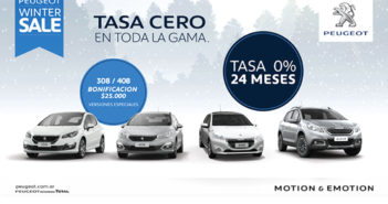#WinterSale: Peugeot Argentina ofrece bonificación de $25 mil y tasa 0% a 24 meses